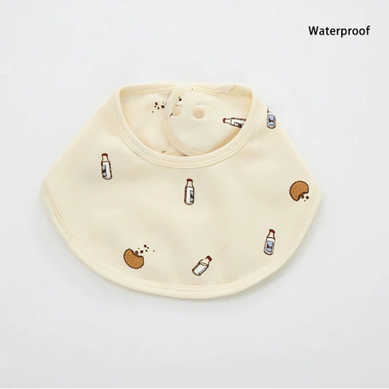 New Cotton Double Sided Printing Baby Bibs Cute Infant Bib Newborn Burp Cloths for Kids Boys Girls Soft Feeding Saliva Towel