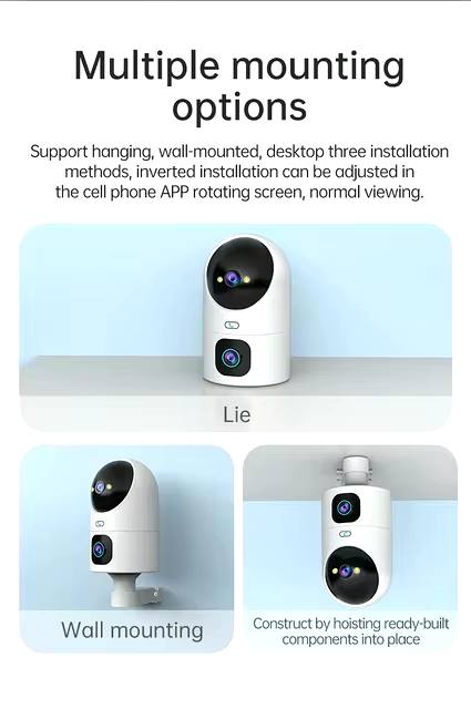 JOOAN 4K PTZ IP Camera 5G Wifi Surveillance Camera Dual Lens Dual Screen Home Auto Tracking CCTV Camera Security Baby Monitor